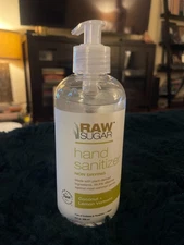 NEW Raw Sugar Hand Sanitizer Gel 9 oz. Coconut & Lemon Verbena Vegan Old Stock