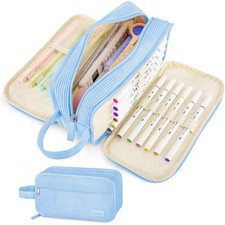 Corduroy Cute Pencil Case Pouch - Extra Large Capacity Pen Case Pouch Bag with