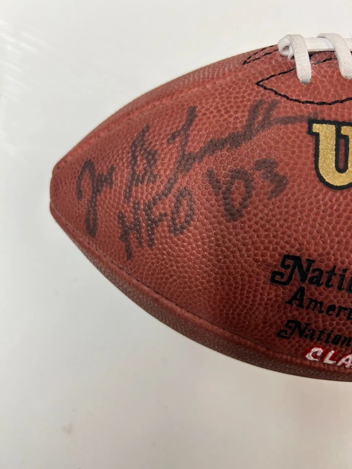 Class Of 2003  HOF Inductees- Autographed Full Size Wilson football With COA JSA - Image 3 of 4