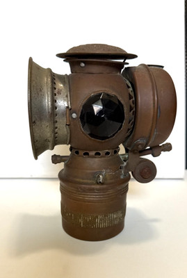 ANTIQUE 1899 SOLAR CARRIAGE BICYCLE LAMP C.M.HALL LAMP Co Kenosha, Wis USA