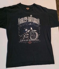 VTG Harley Davidson Sydney Australia T-Shirt Mens L Trivett Dealer Black Biker