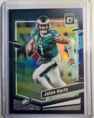 2023 Panini Donruss Optic Jalen Hurts #158 Purple Prizm /50