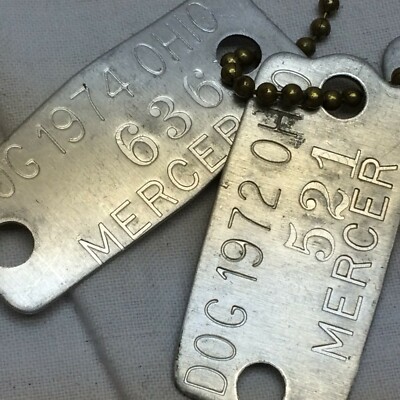 5 Vintage 1970-1974 Dog Tags Metal | eBay