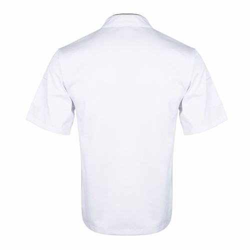 Chef Coat Jacket Unisex Kitchen Short Sleeve Cooker Work Restaurant Uniform - Picture 9 of 47