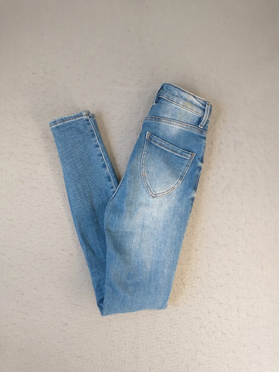 Sommer Ray Womens Jeans 00 Blue Malibu Skinny Mid Rise Distressed
