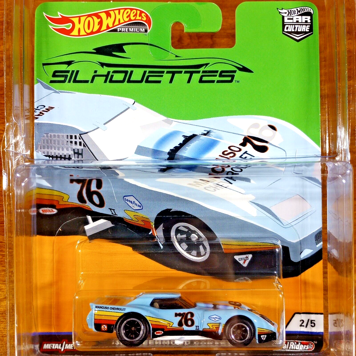 Hot Wheels Premium Car Culture Silhouettes '76 Greenwood Corvette