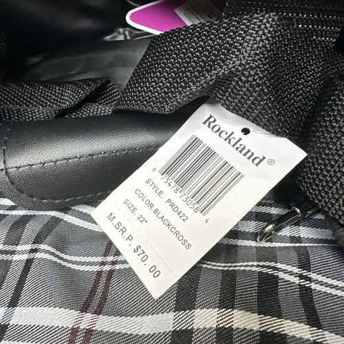 Rockland Melbourne Duffle Carry On Expandable Spinner Wheel Luggage 22" BLACKCRO - Picture 9 of 9