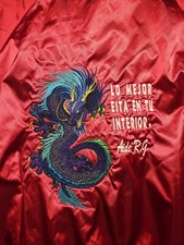 Vtg Augusta Sportswear Satin Jacket Embroidered Dragon