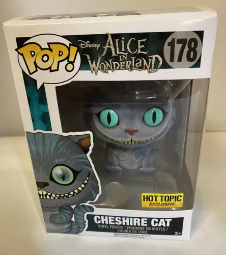 Funko POP! Hot Topic EXCLUSIVE CHESHIRE CAT #178 Flocked Vinyl Figure 