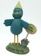 2010 Blossom Bucket SUZI Skoglund 4.5" Blue Bird It's your big day Birthday Gift