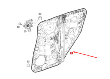 MB GLB X247 Fensterheber hinten links Grundtr&auml;ger A2477300503 NEU ORIGINAL