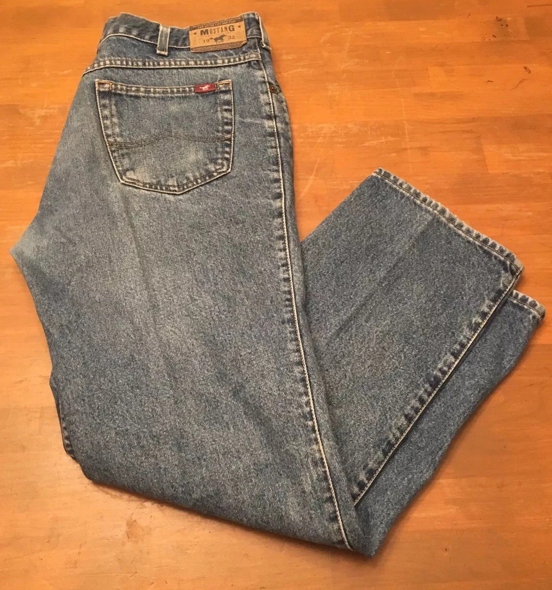 Mustang 1932 brand Denim Jeans Vintage 36 X 29 Rare Needs Zipper