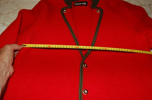Giesswein - Giacca tiolese da donna, Rossa, 100% lana,tg Usa 16, usata - Imagen 6 de 11