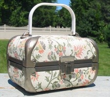 Valigia rigida vintage stile borsa a mano custodia acciaio floreale steampunk retrò