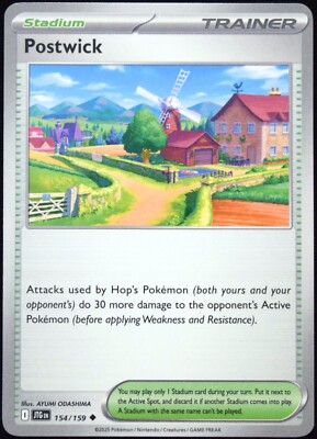Postwick Pokemon TCG Postwick 154/159 2025 Journey Together Single or Playset ...