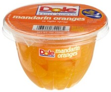 Dole Fruit Bowls, Mandarin Oranges in Light Syrup, 7oz, 12 cups