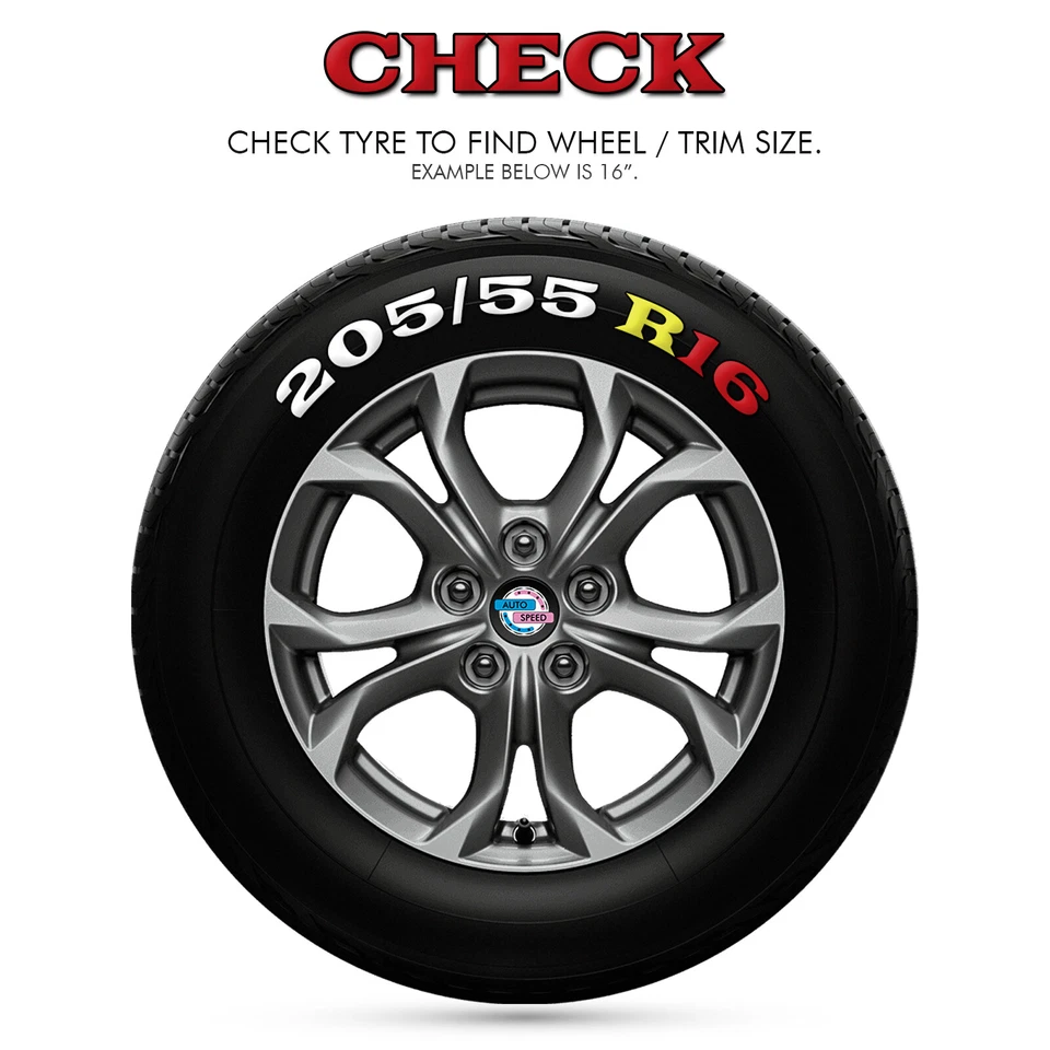 For Vauxhall Corsa Van 4x 13” Dish Wheel Trims Hub Caps Silver Red - Image 2 of 3