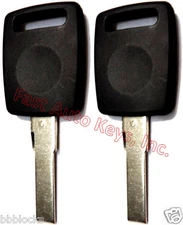 2 (PAIR) NEW Transponder Chipped Keys For Audi TT QUATRO S8 S4 A8 A6 A4 S6 