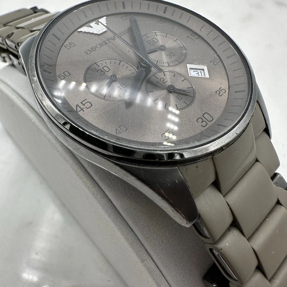 Auténtico reloj cronógrafo para hombre EMPORIO ARMANI AR5950, batería nueva, talla 7” - LEER Foto 2 de 4