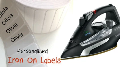 DKJNA Iron on name printed labels school uniform clothing tag waterproof tapes