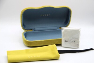Gucci Sunglasses Case - Yellow New Gucci Sunglasses Eyeglasses Case YELLOW Velvet Clamshell  main image 2