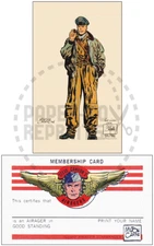 STEVE CANYON'S AIRACERS MEMBERSHIP CARD - VINTAGE REPRINT