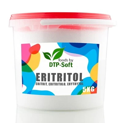 DTP-SOFT 5kg Eritritolo | Senza Calorie | Sostituto dello Zucchero | Secchio 5kg