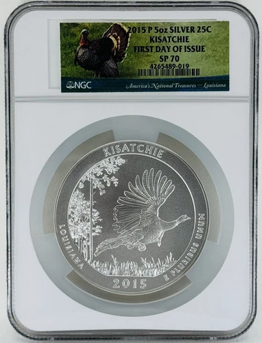 2015-P Kisatchie - Louisiana ATB 5 Oz Silver NGC: SP 70  #C577