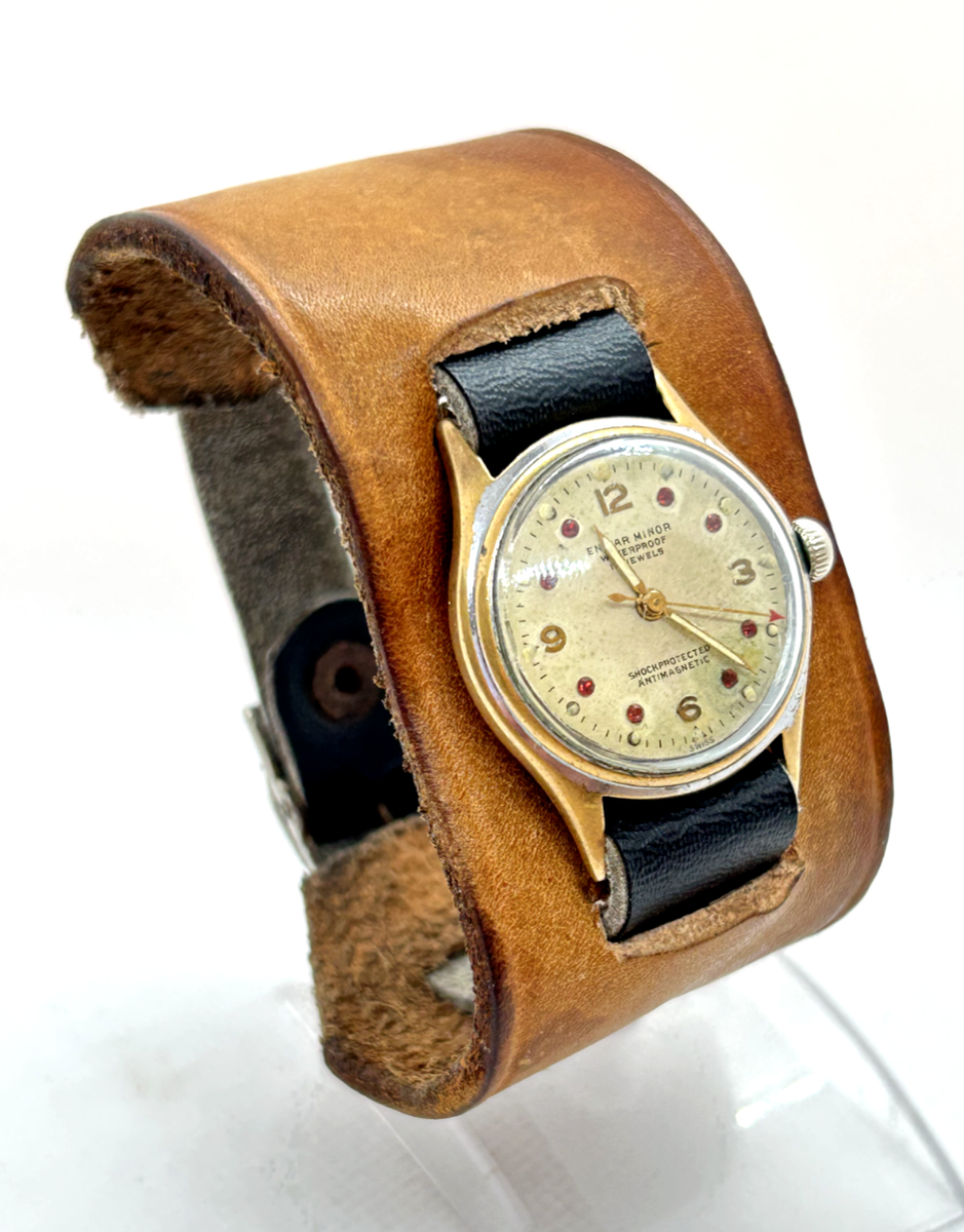 【1950s】ENICAR スモセコ OH済 ヴィンテージ腕時計 Vintage men's Mechanical Swiss watch 17 Jewels Enicar MINOR Rare