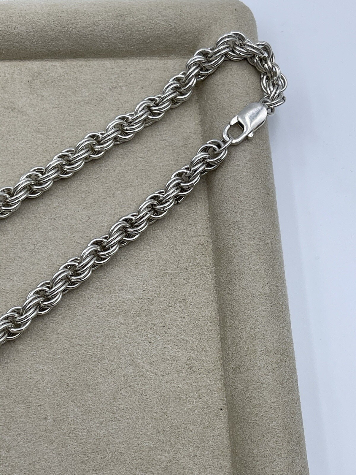 Sterling Silver 925 Heavy Solid Braided Chain Nec… - image 8