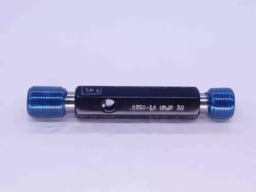7/8 14 UNJF 3B LEFT HAND THREAD PLUG GAGE .875 GO NO GO P.D.'S = .8286 & .8339