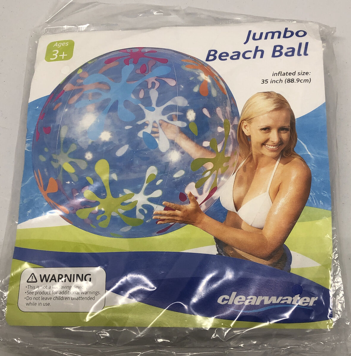 VTG Lot of 3 Kmart Splash Club Beach Ball + Animal Split Ring + Surf Rider  (New)