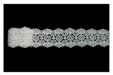 Unotrim 1.75" White Venice Lace Double Scalloped Edge DIY Sewing Notions By Yard