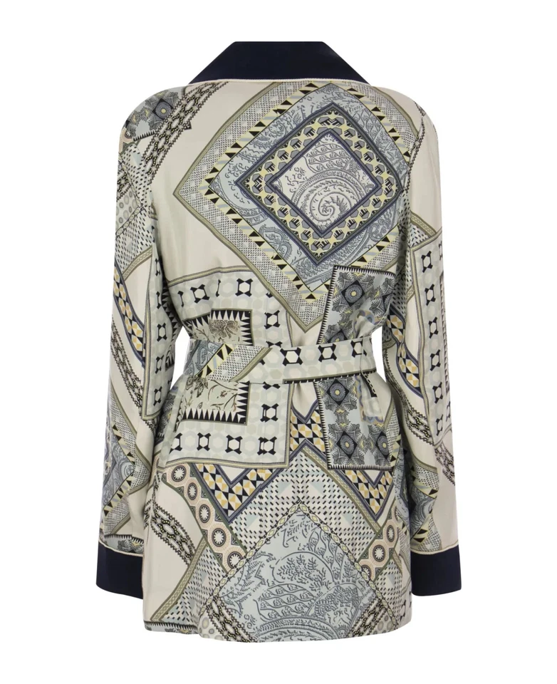 NUEVO ETRO Seda Vestido Chaqueta Talla 46 #DC211 Foto 2 de 4