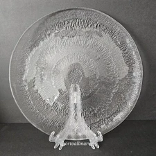 Vintage Iittala Solaris LARGE Glass Serving Platter Finland 14" Scandinavian