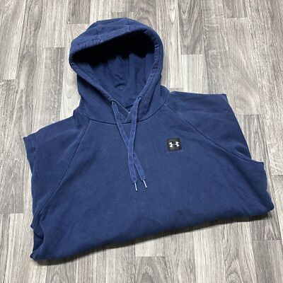 UNDER ARMOUR Embroidered Logo Pullover Blue Hooded