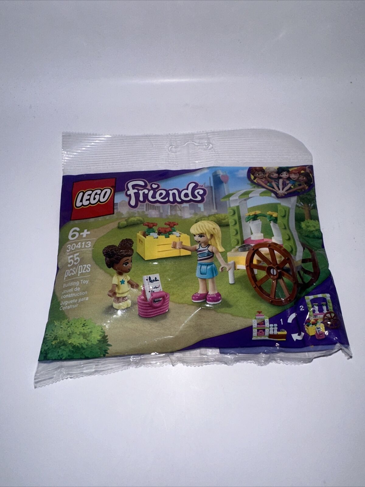LEGO 30413 Friends Flower Cart Stephanie & Liz Dolls 55 Pieces NEW