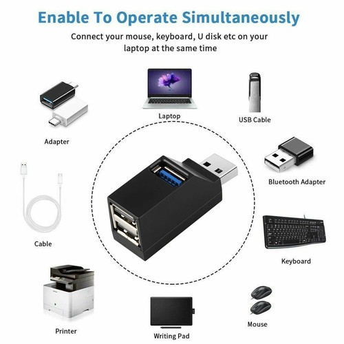 3 Ports High Speed USB 3.0 Multi HUB Splitter Erweiterung Desktop PC Laptop Adapter - Bild 3 von 7