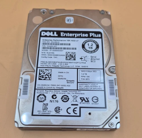 Dell 1.2TB 10K 6G HFJ8D 2.5'' SAS Enterprise Plus EqualLogic HDD 1 Year Warranty