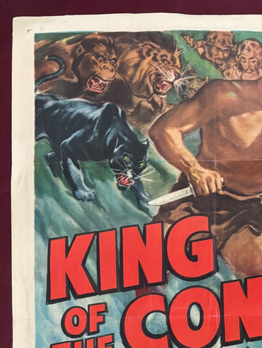 KING OF THE CONGO POSTER 1952 MIGHTY THUNDA BUSTER CRABBE ONE SHEET - 第 2/6 張圖片