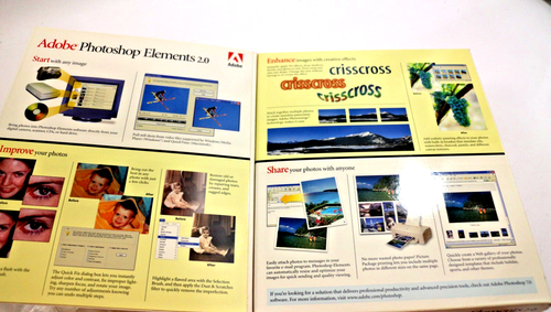 Adobe Photoshop Elements 2.0 CD + User Manual Windows / Macintosh versions Ser# - Picture 3 of 7