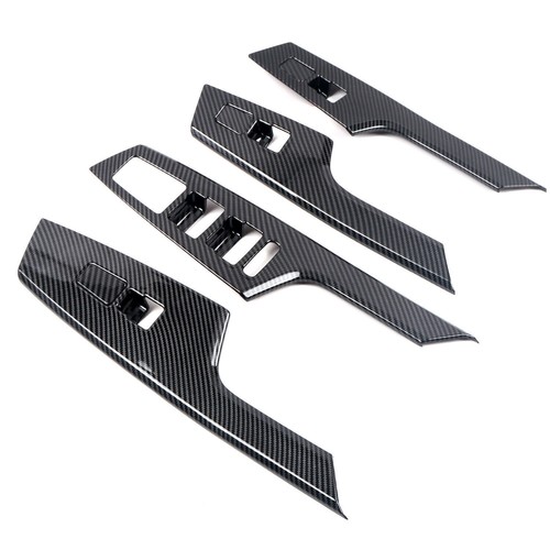 Carbon Fiber ABS Inner Door Armrest Window Lift Cover Trim For Kia EV6 2022-2023 - Picture 5 of 9