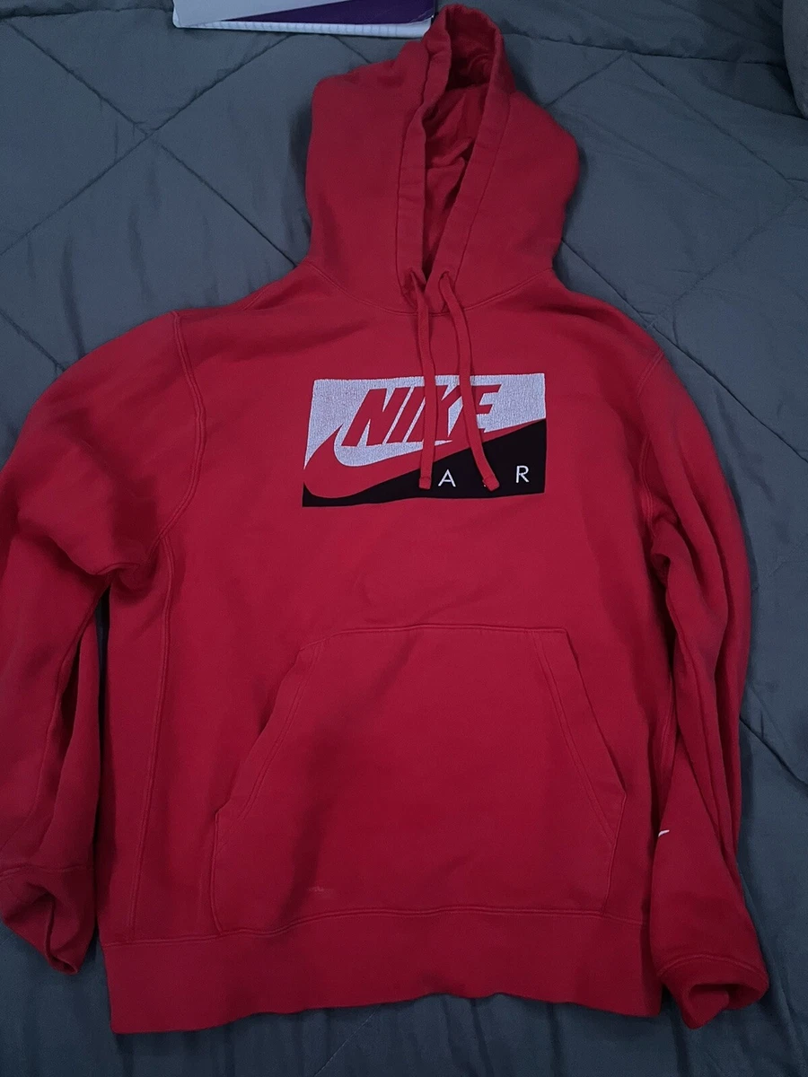 red and white nike hoodie medium