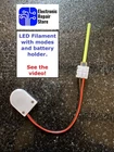 Super Flowing LED Meteor Shower Lamp with COB Filament and Battery Holder CR2032