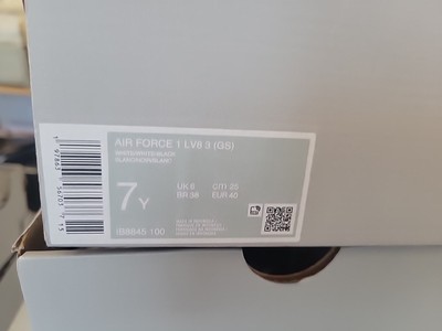 NEW Nike GS Air Force 1 LV8 White Black NBY IB8845-100 Size  display picture 2