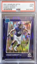 2021 Donruss Optic #280 Chazz Surratt Purple Shock PSA 9