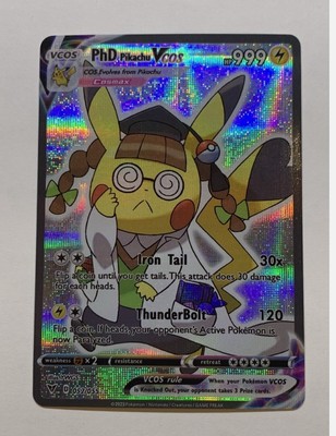 Pikachu Cosplay PhD Wiz Trainer Pokémon Custom Goddess Card Holo Foil Anime ACG