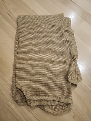 IKEA HUMLEMOTT Yellow Beige Throw Blanket 51'' x 67'' New 