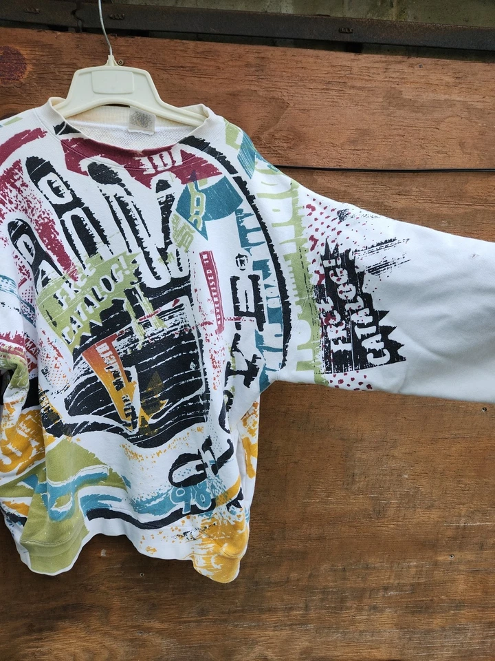 Sudadera estilo graffiti Body Glove 1988 vintage adulto XL Foto 4 de 4