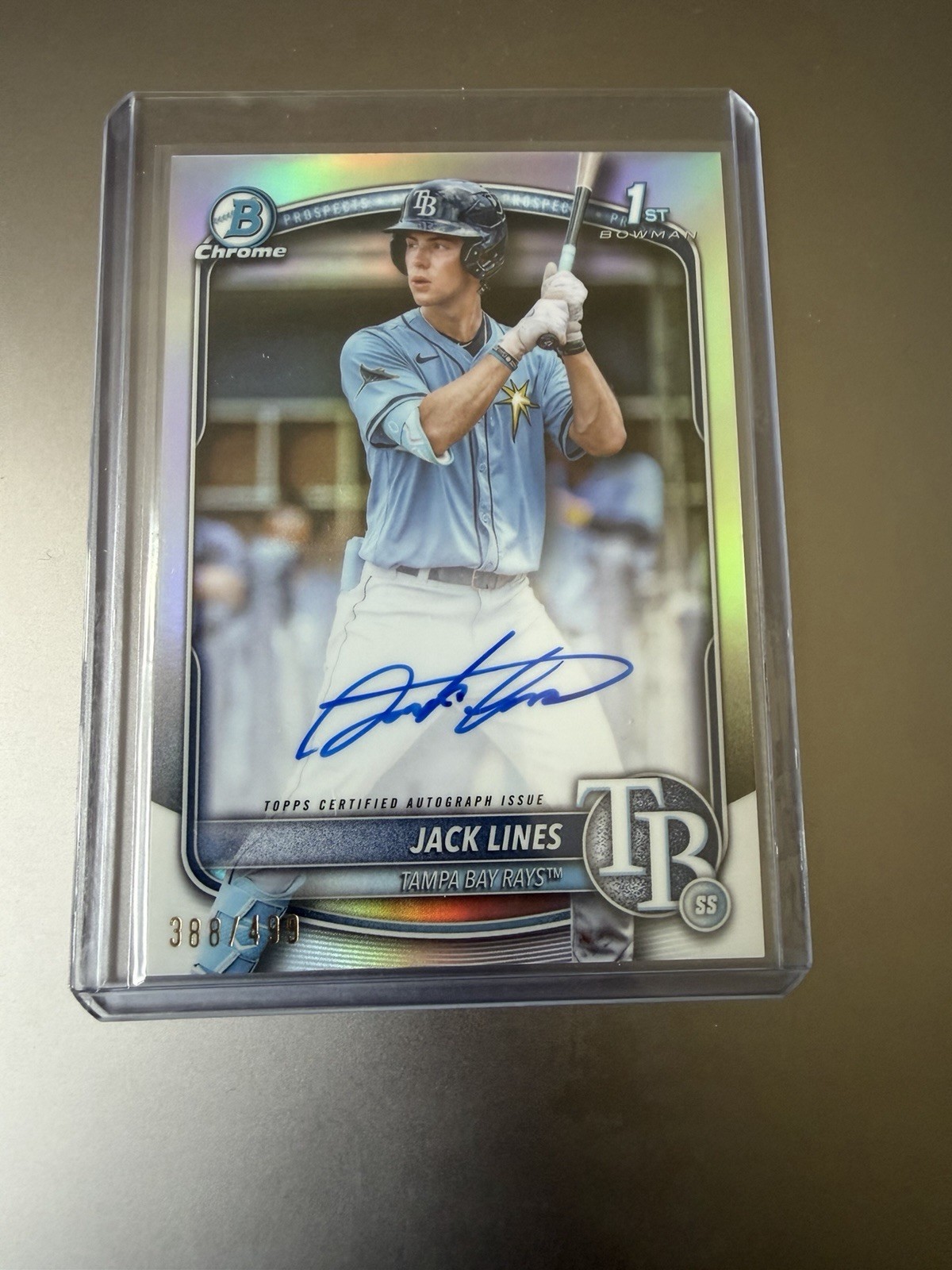 2025 Bowman - Chrome Prospect Autographs Jack Lines #CPA-JLI Refractor /499 (AU,